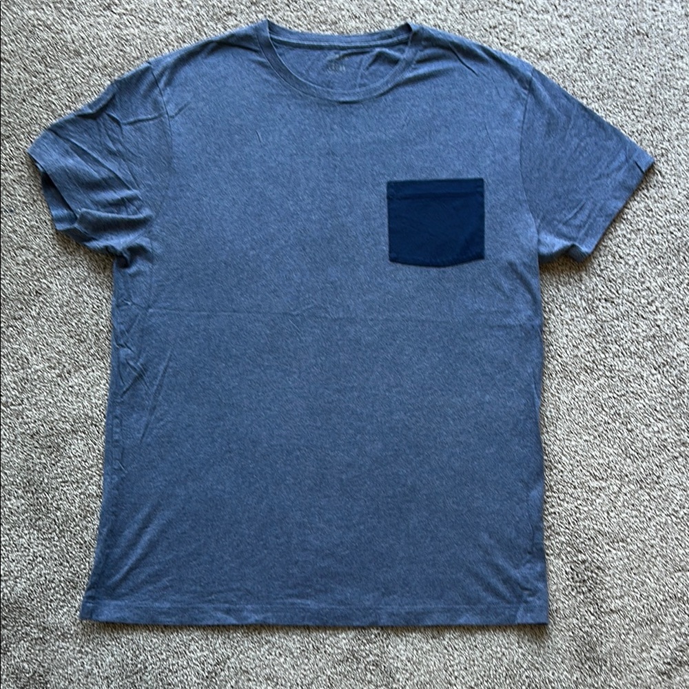 J. Crew Blue Short Sleeve Crew Neck Tee